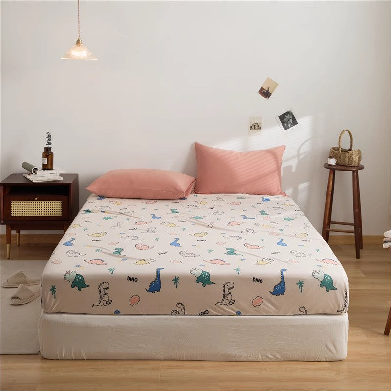 Cotton Bed Sheets for Kids Dinosaur