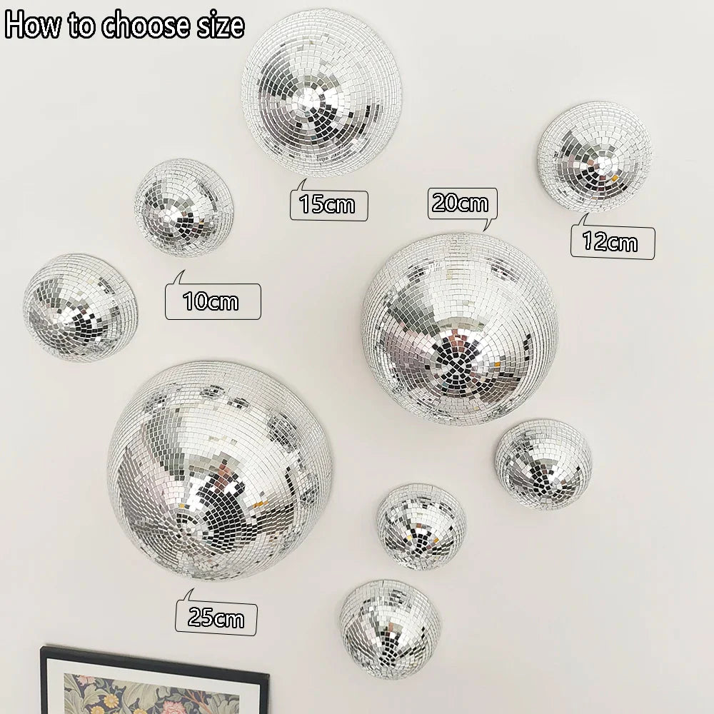 Silver Mirror Disco Ball Wall Decor