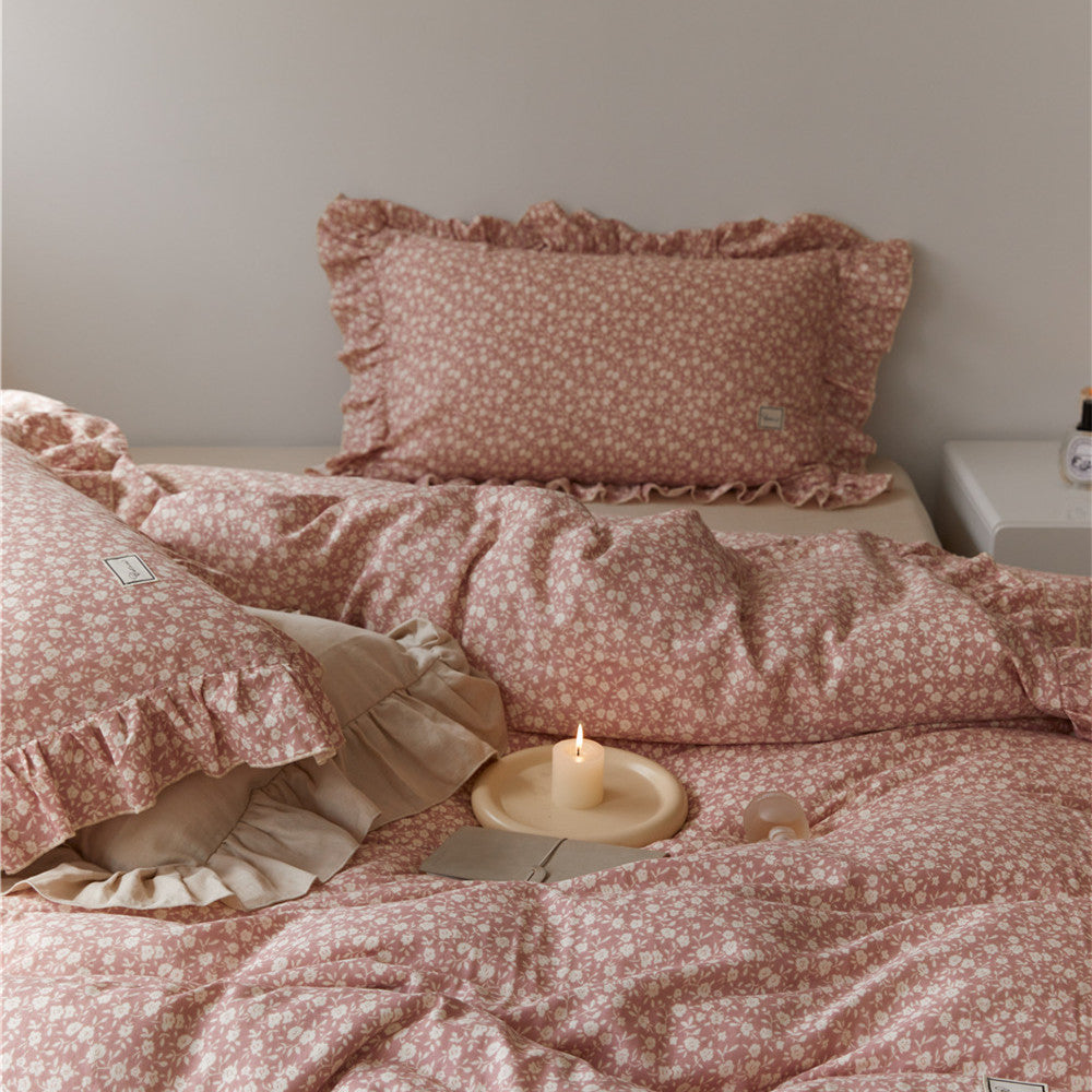 Ditsy Floral Bedding Set – Ruffled Cotton Muslin