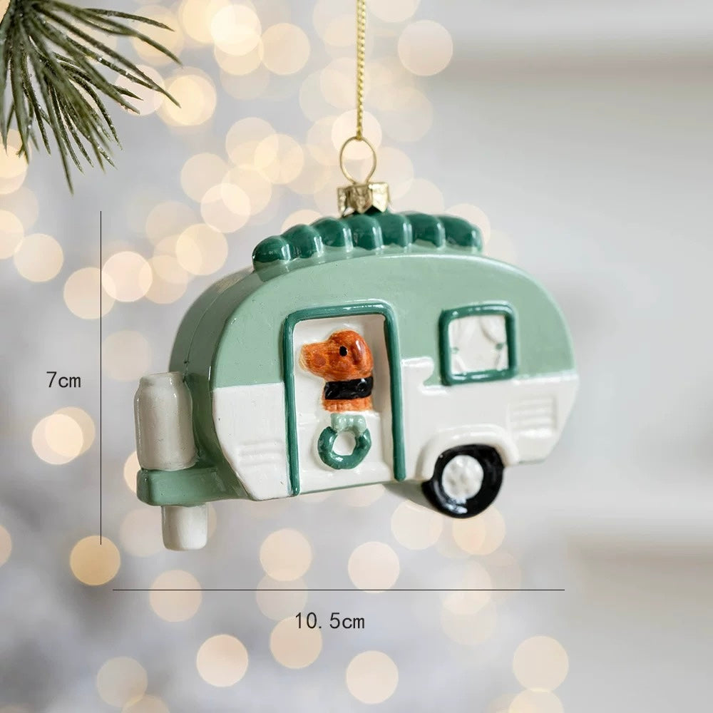 Whimsical Green Christmas Ornaments