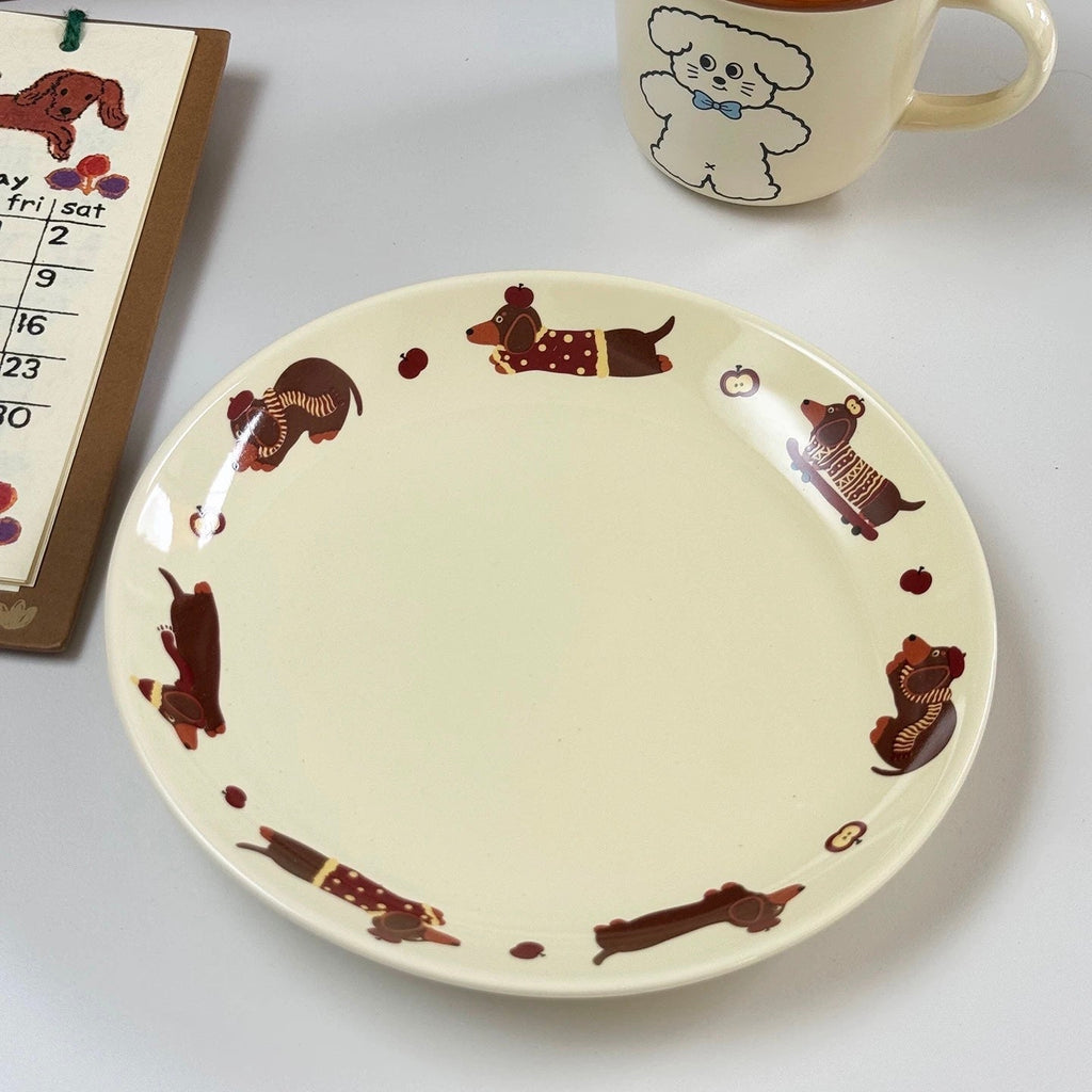 Dachshund Ceramic Plate