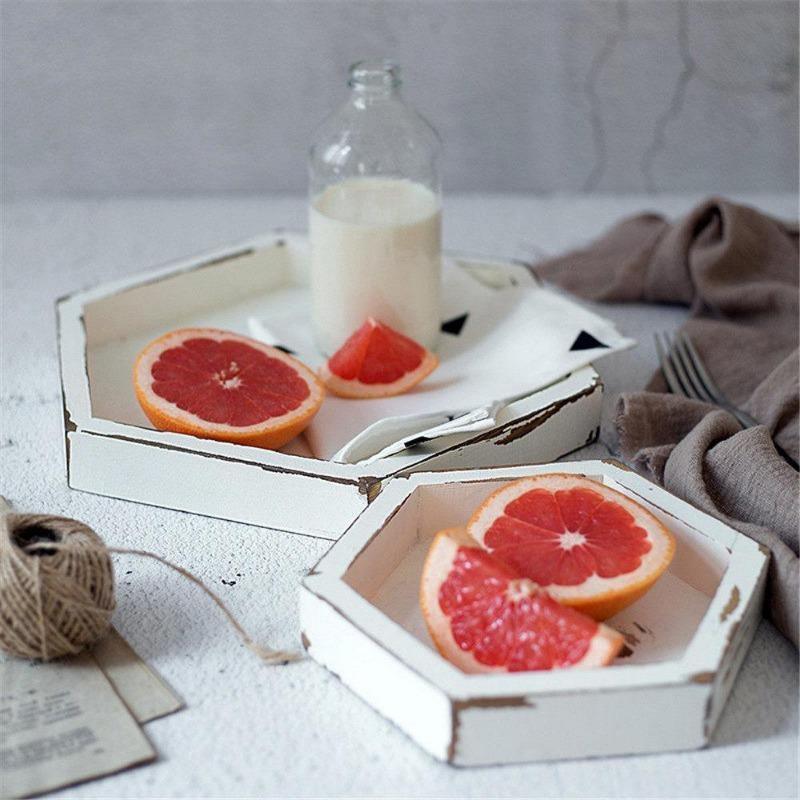Rustic Wood Tray Set Medium