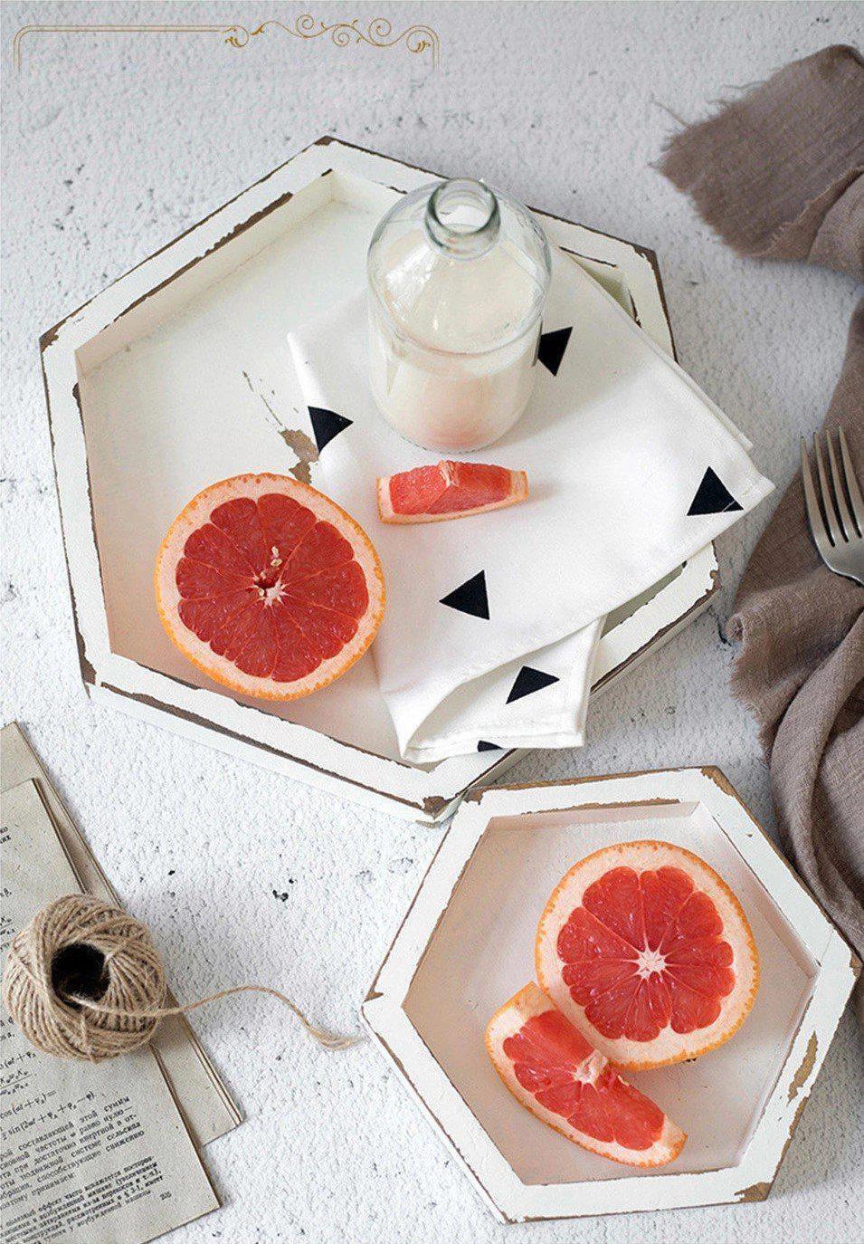 Rustic Wood Tray Set Large