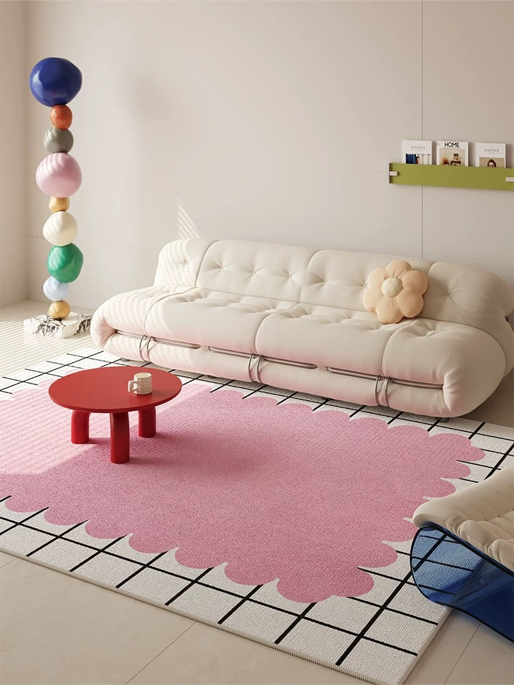 Danish Pastel Scallop Rug Pink