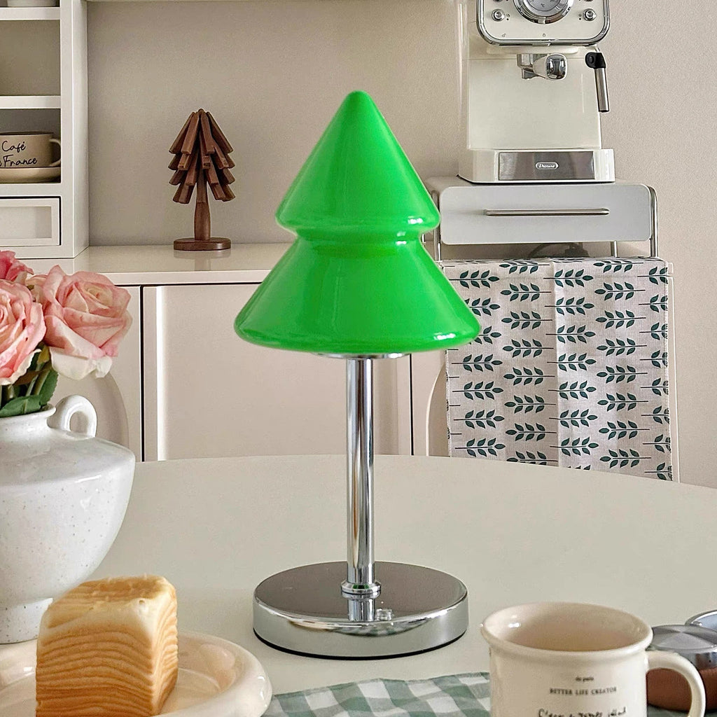 Christmas Tree Glass Table Lamp