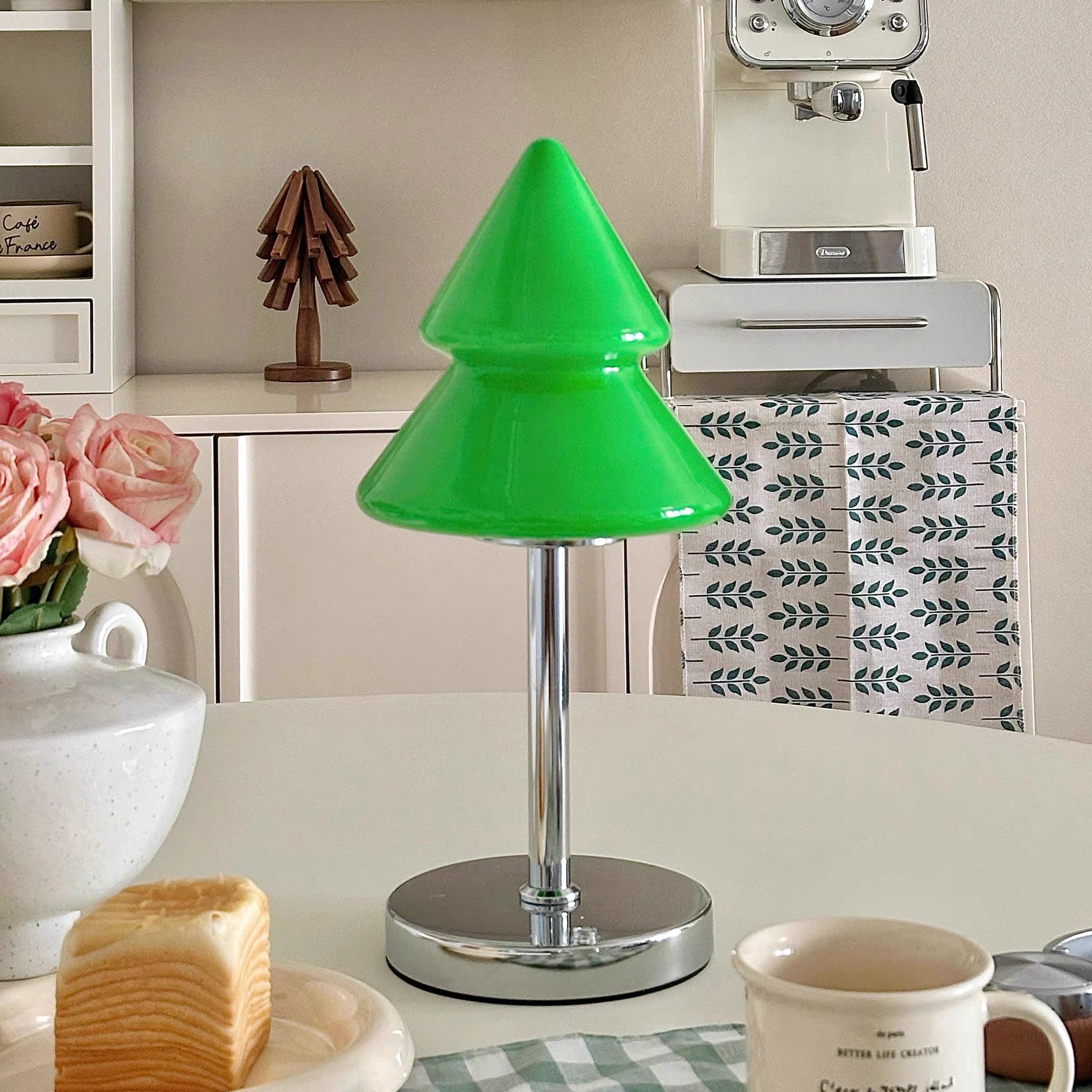 Christmas Tree Glass Table Lamp