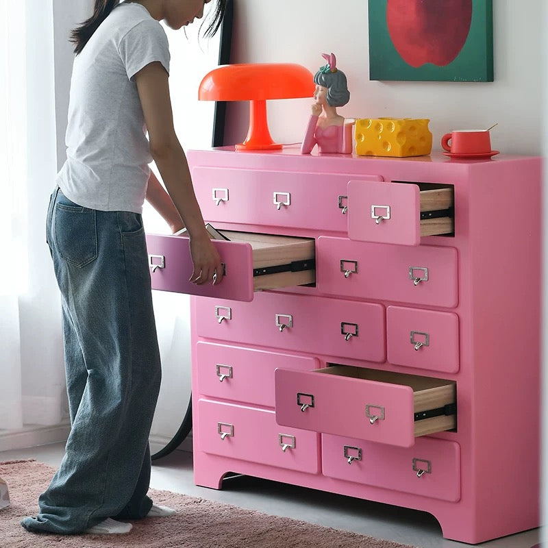 Aesthetic Pink Storage Cabinet