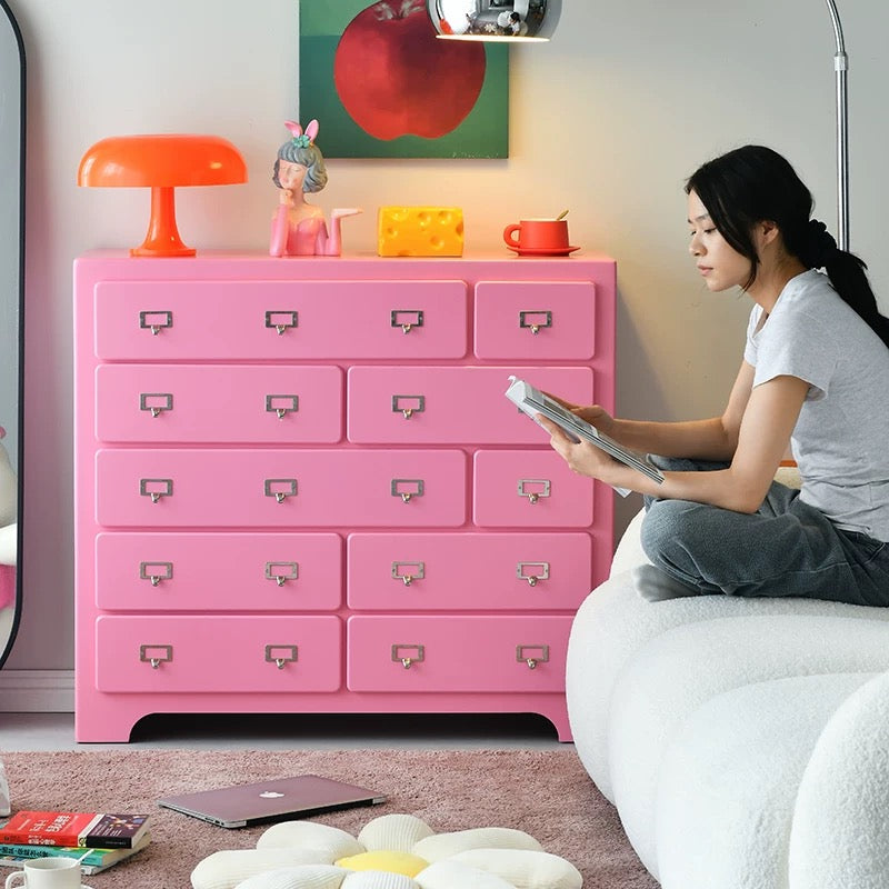 Aesthetic Pink Storage Cabinet