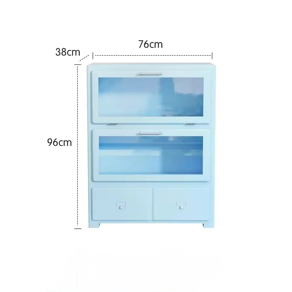 Pink Pastel Display Cabinet Blue