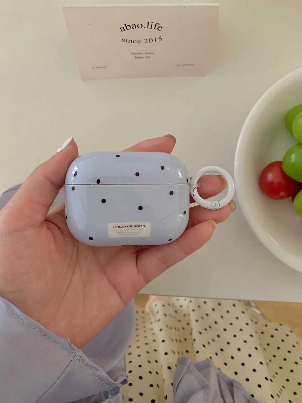 Blue Dots AirPods Case