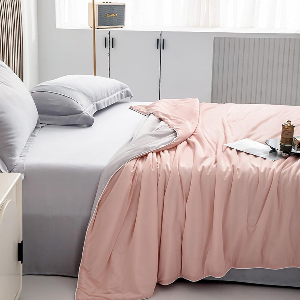 Pink Blush Cooling Silk Summer Quilt