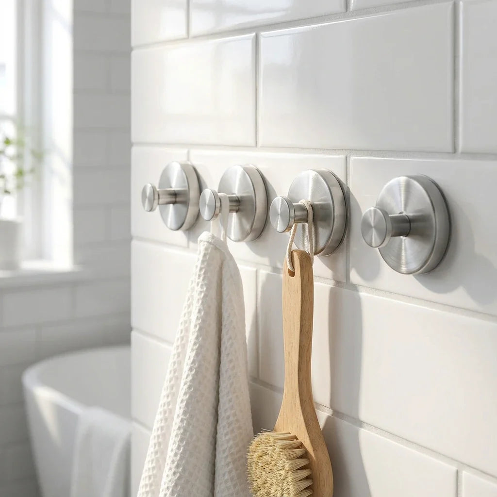 Stainless Steel Suction Hooks - Limited Time Offer Silver