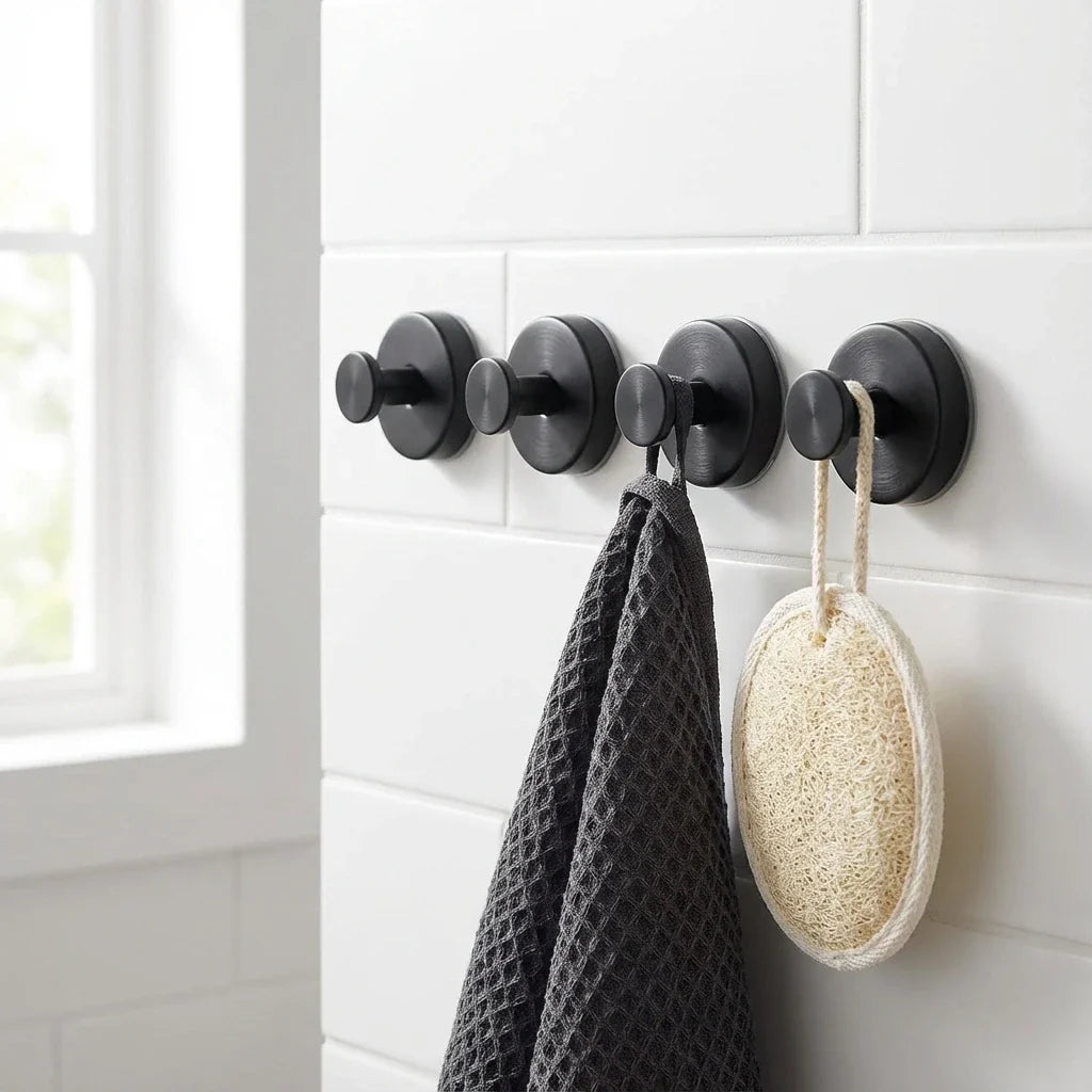 Stainless Steel Suction Hooks - Limited Time Offer Black