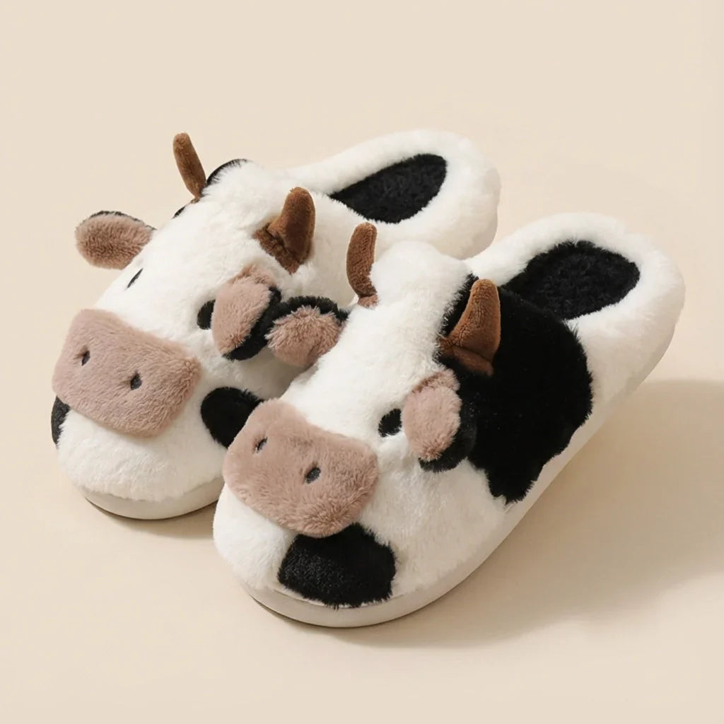 FluffyMoo Slippers Black