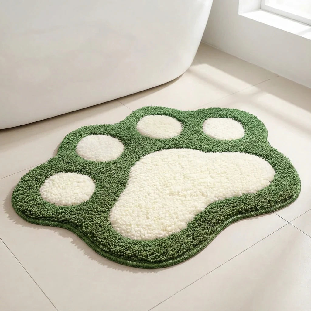 The SnuggleStep Paw Mat Green 60x40cm | 24x16"