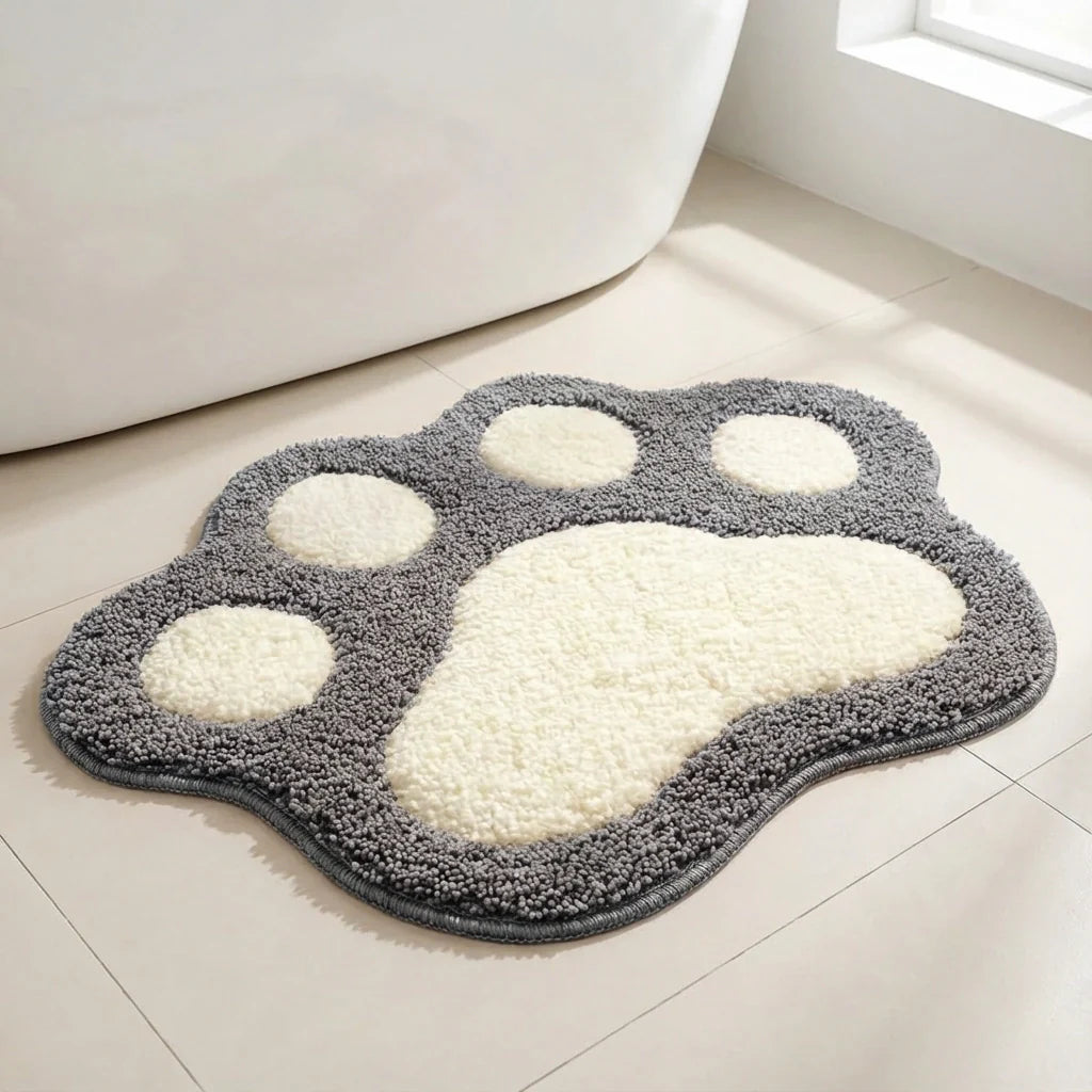 The SnuggleStep Paw Mat Gray 60x40cm | 24x16"