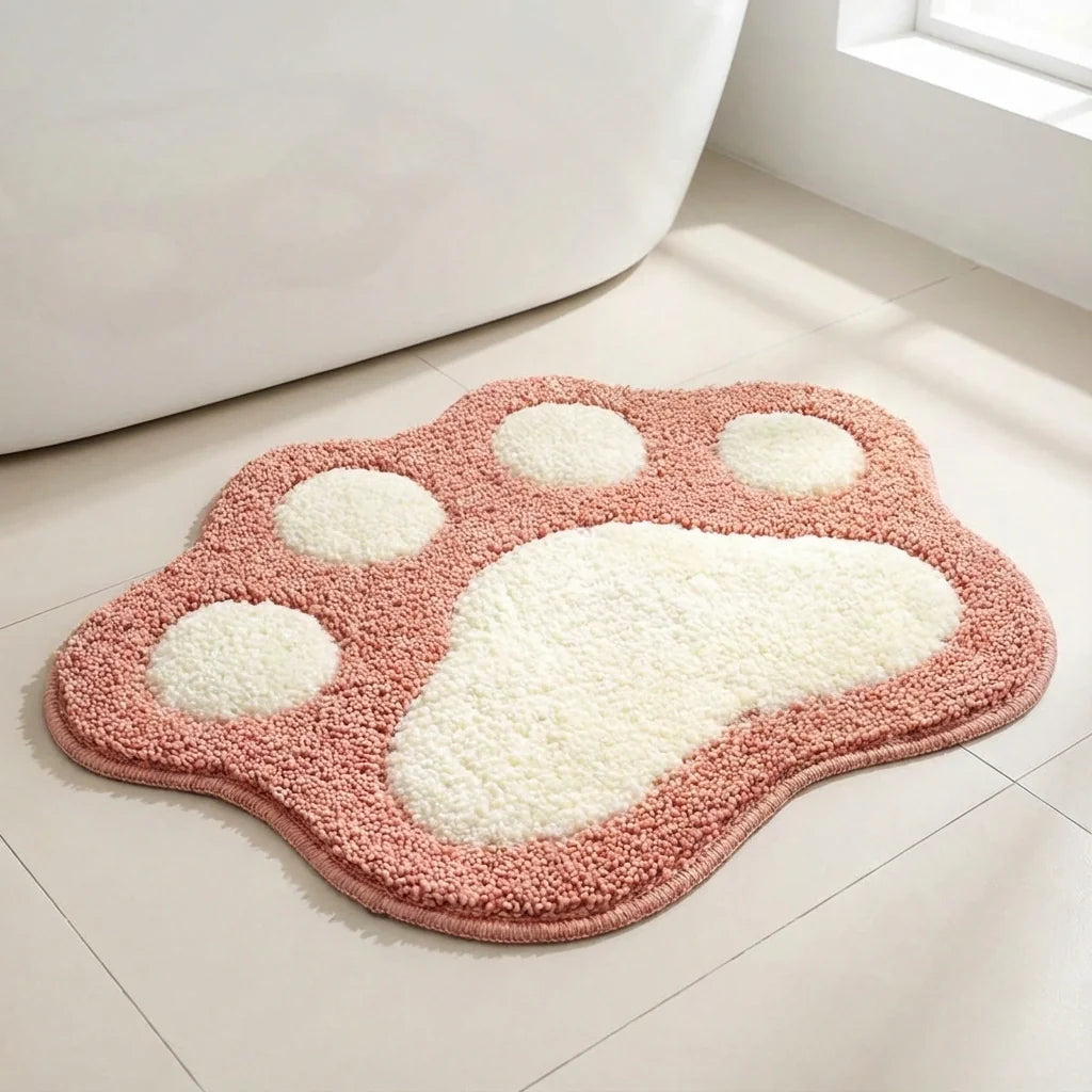 The SnuggleStep Paw Mat Pink 60x40cm | 24x16"