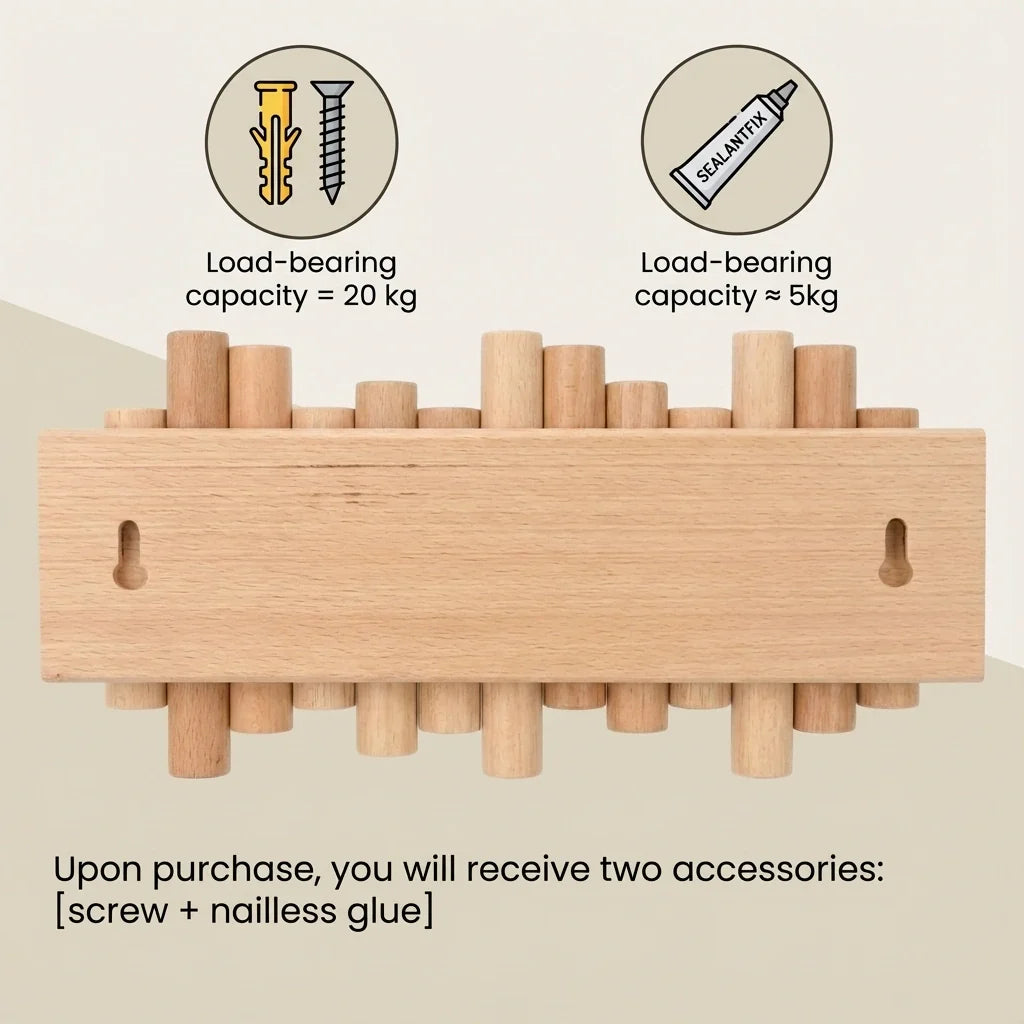 Picket Wooden Flip Wall Hooks