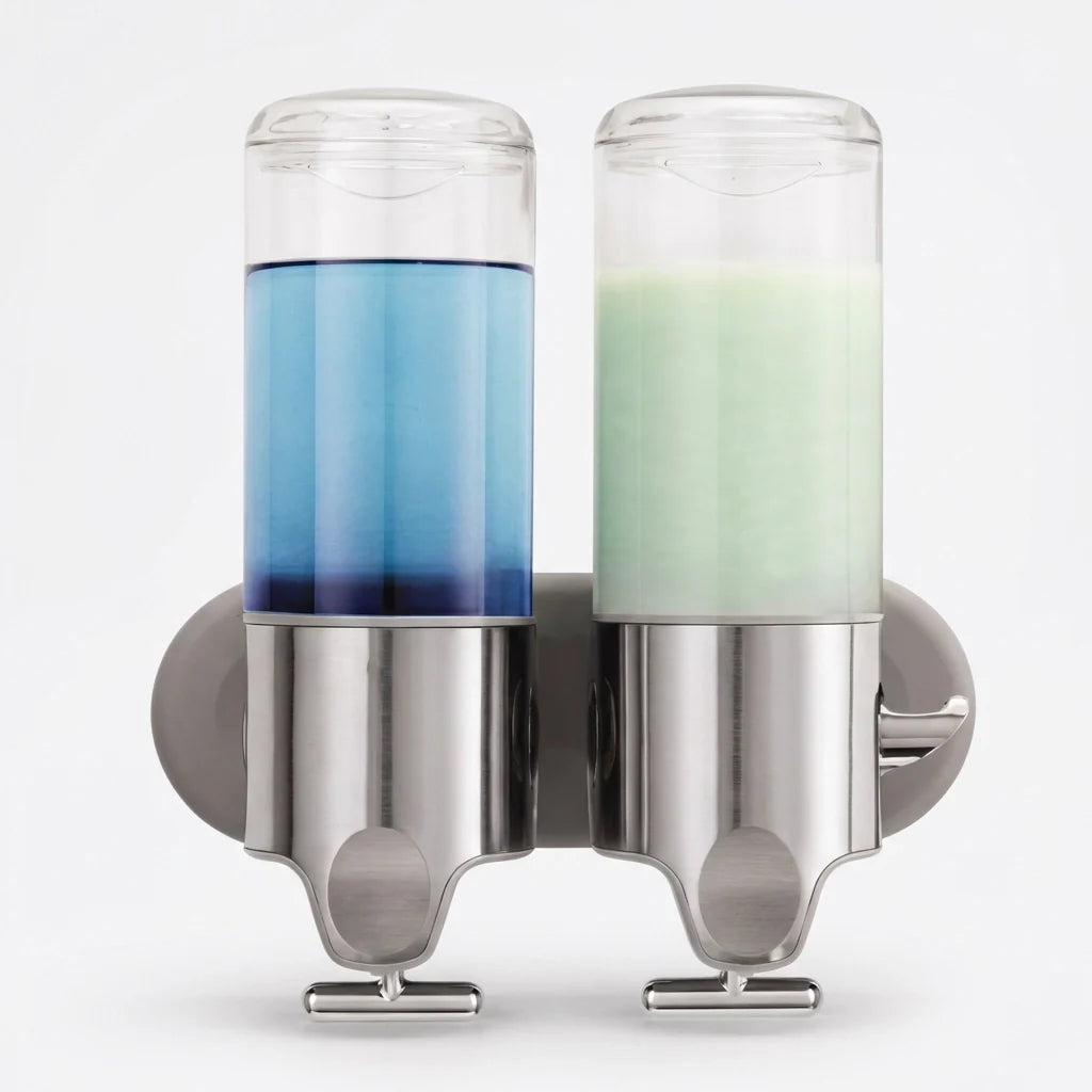 Wall-Mounted Soap Dispenser Double Dispenser