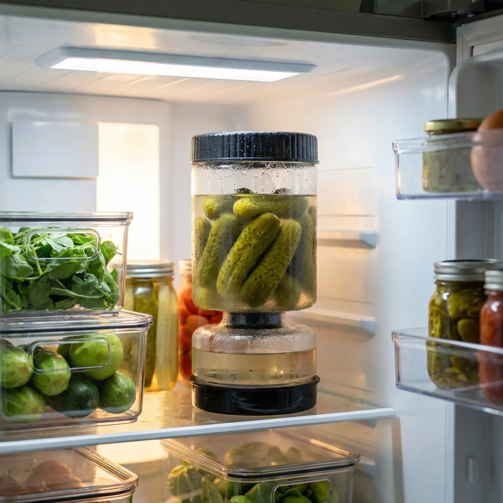 Flip & Drain Pickle Jar