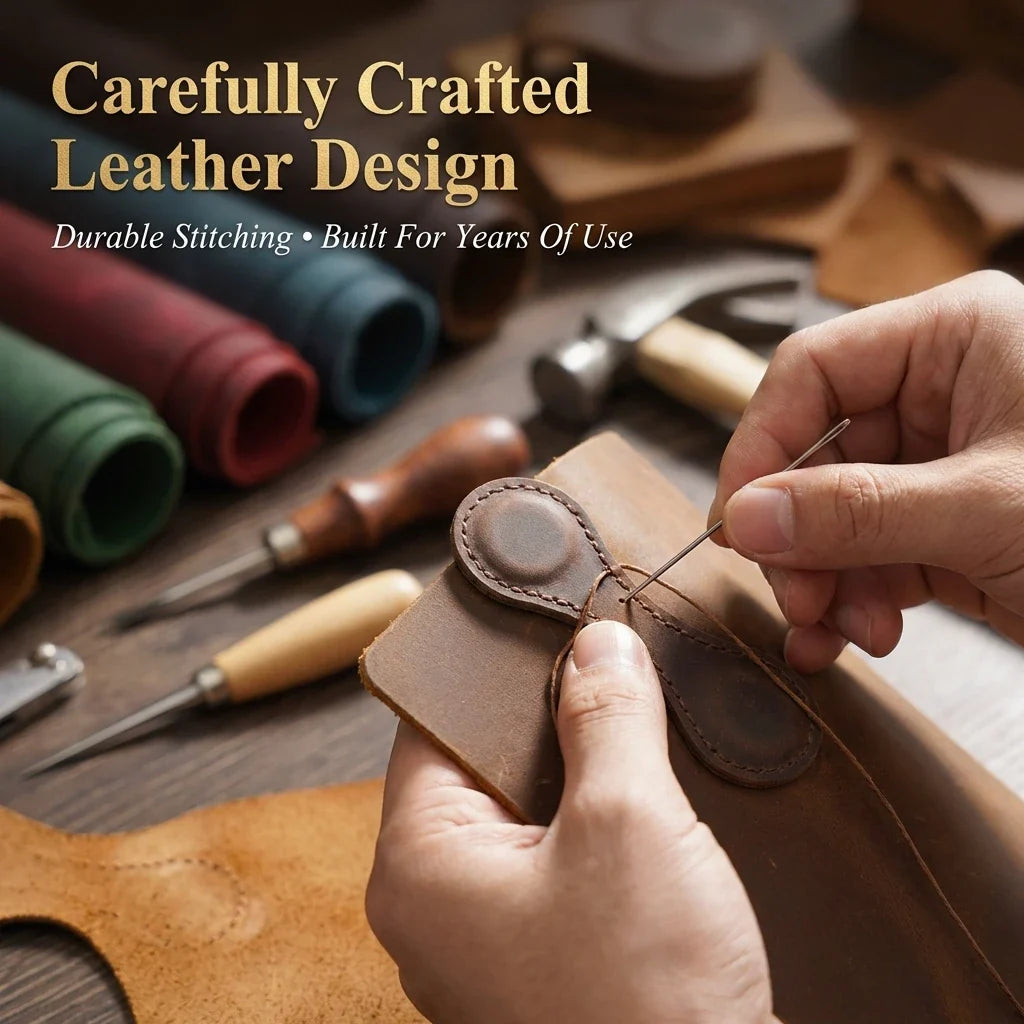 Handmade Magnetic Leather Bookmark