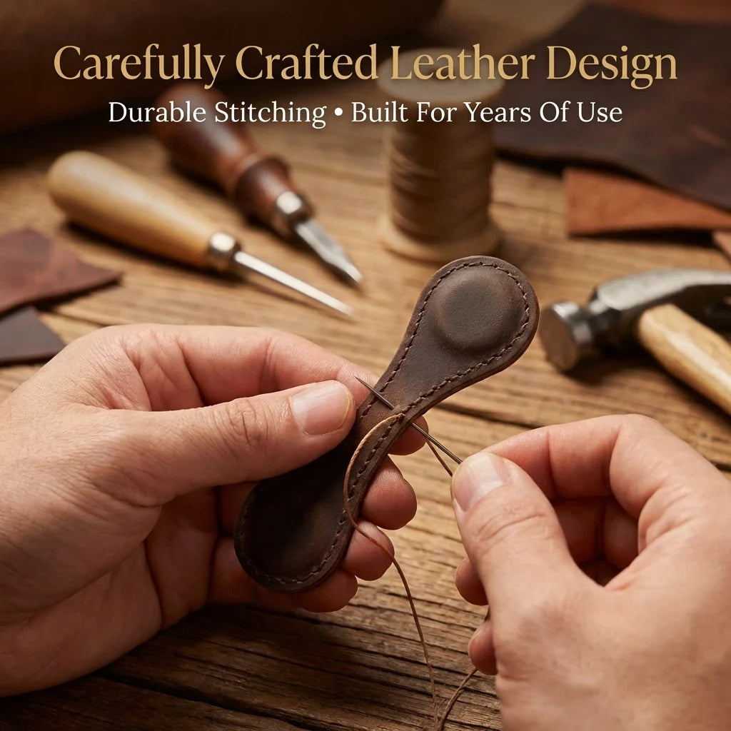 Handmade Magnetic Leather Bookmark