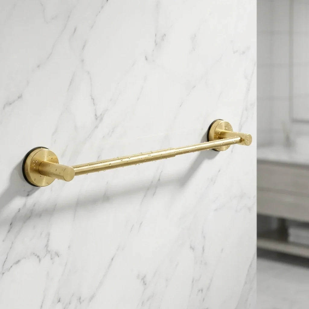 No-Drill Bathroom Towel Bar