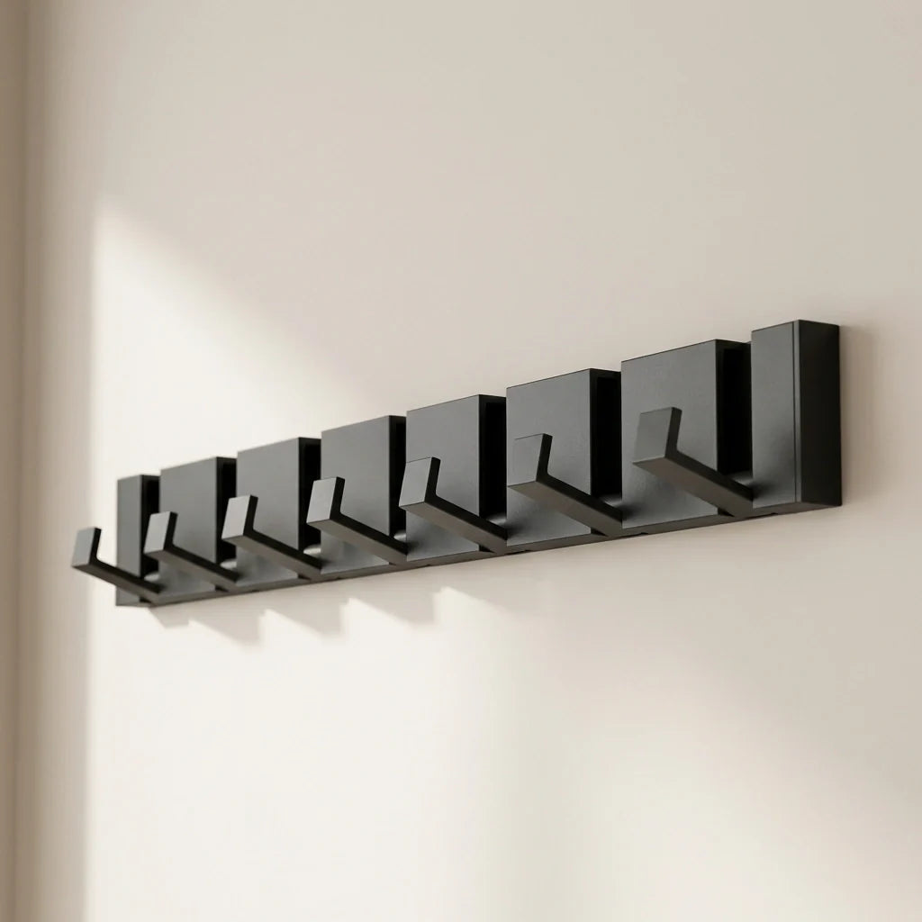 Foldable Wall Hook Rack - Limited Time Offer 8 Hooks Black