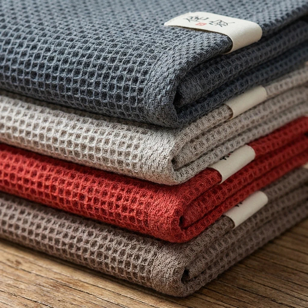 Sakura Cotton Waffle Weave Kitchen Towels