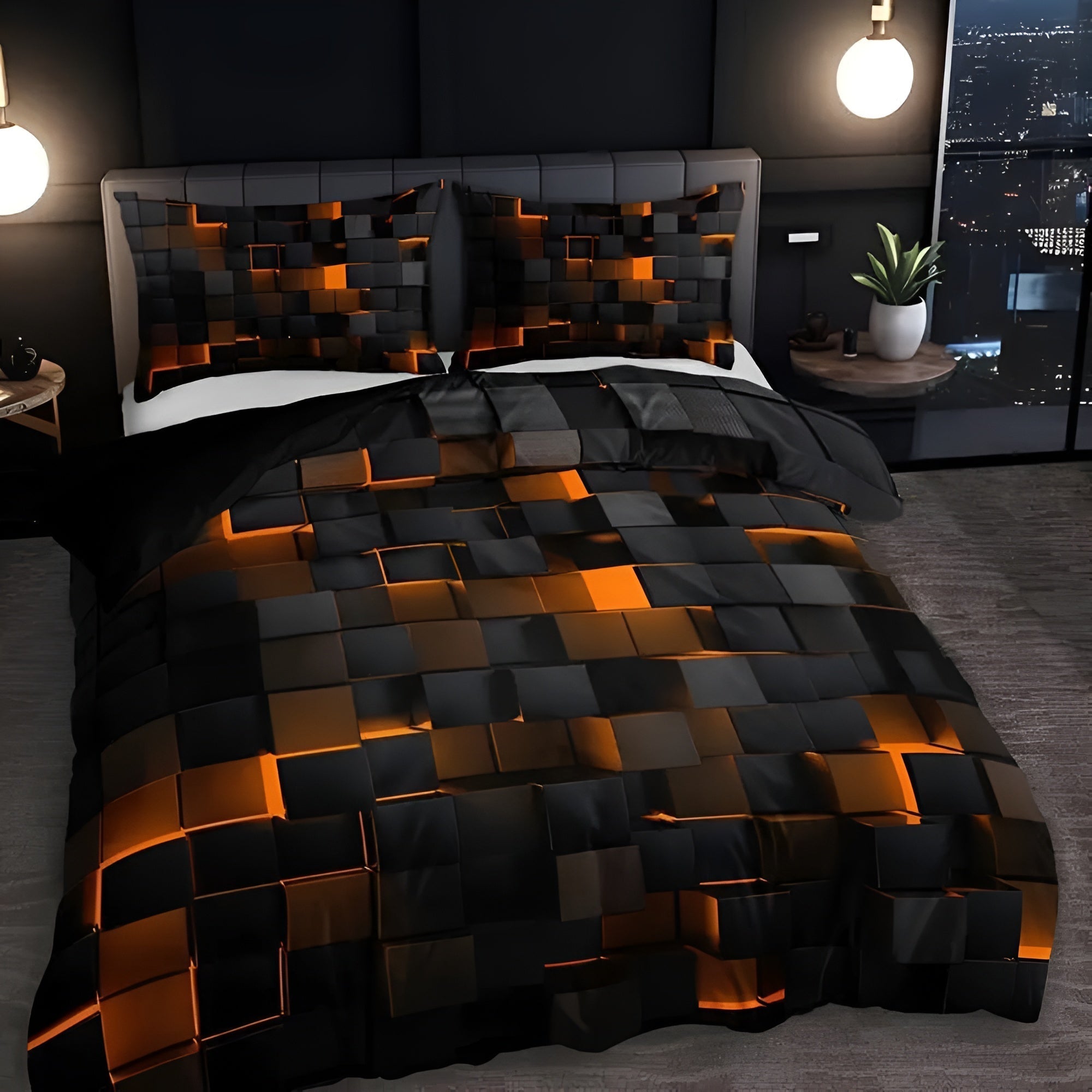 GEOMATRIX | Duvet Cover Set Yellow