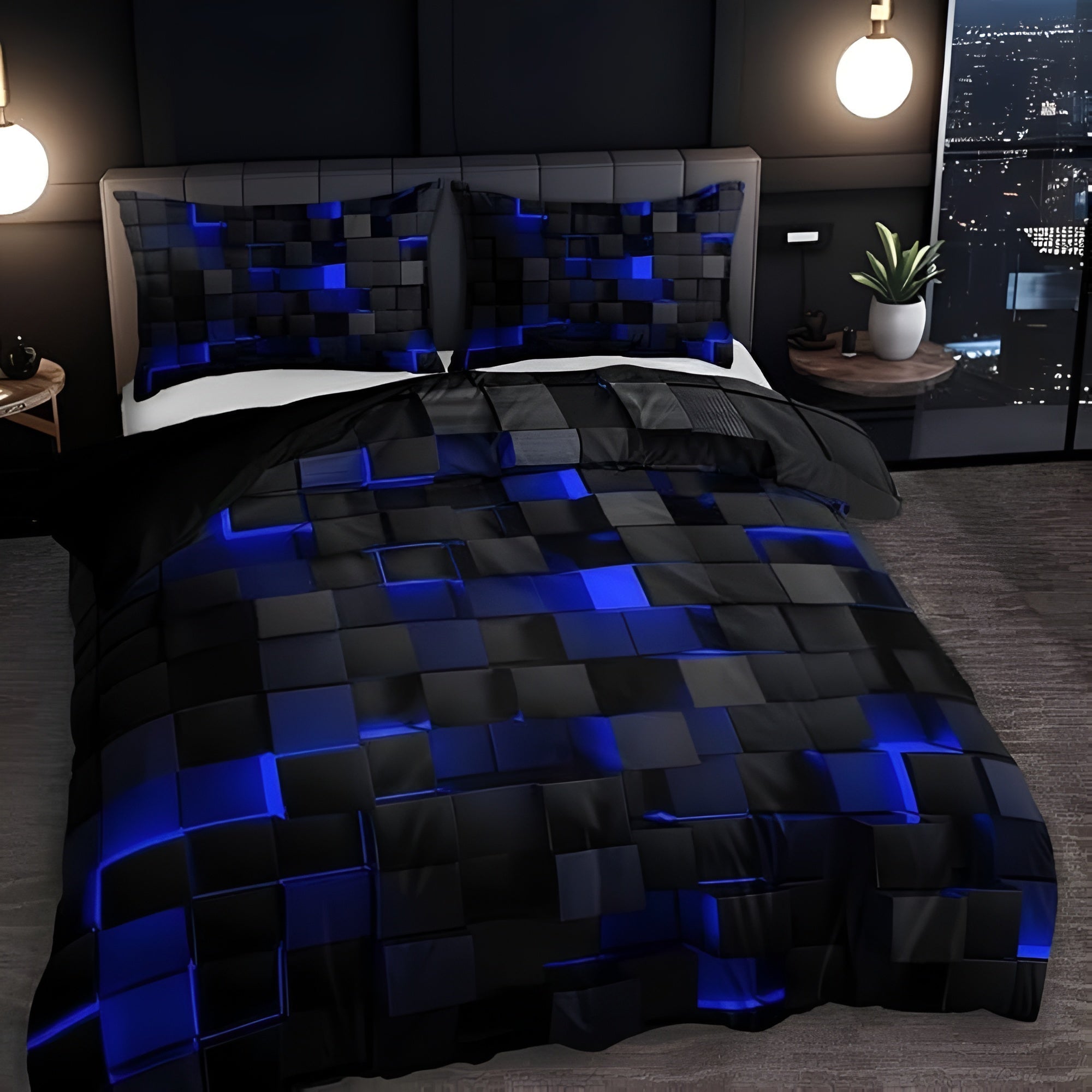 GEOMATRIX | Duvet Cover Set Blue