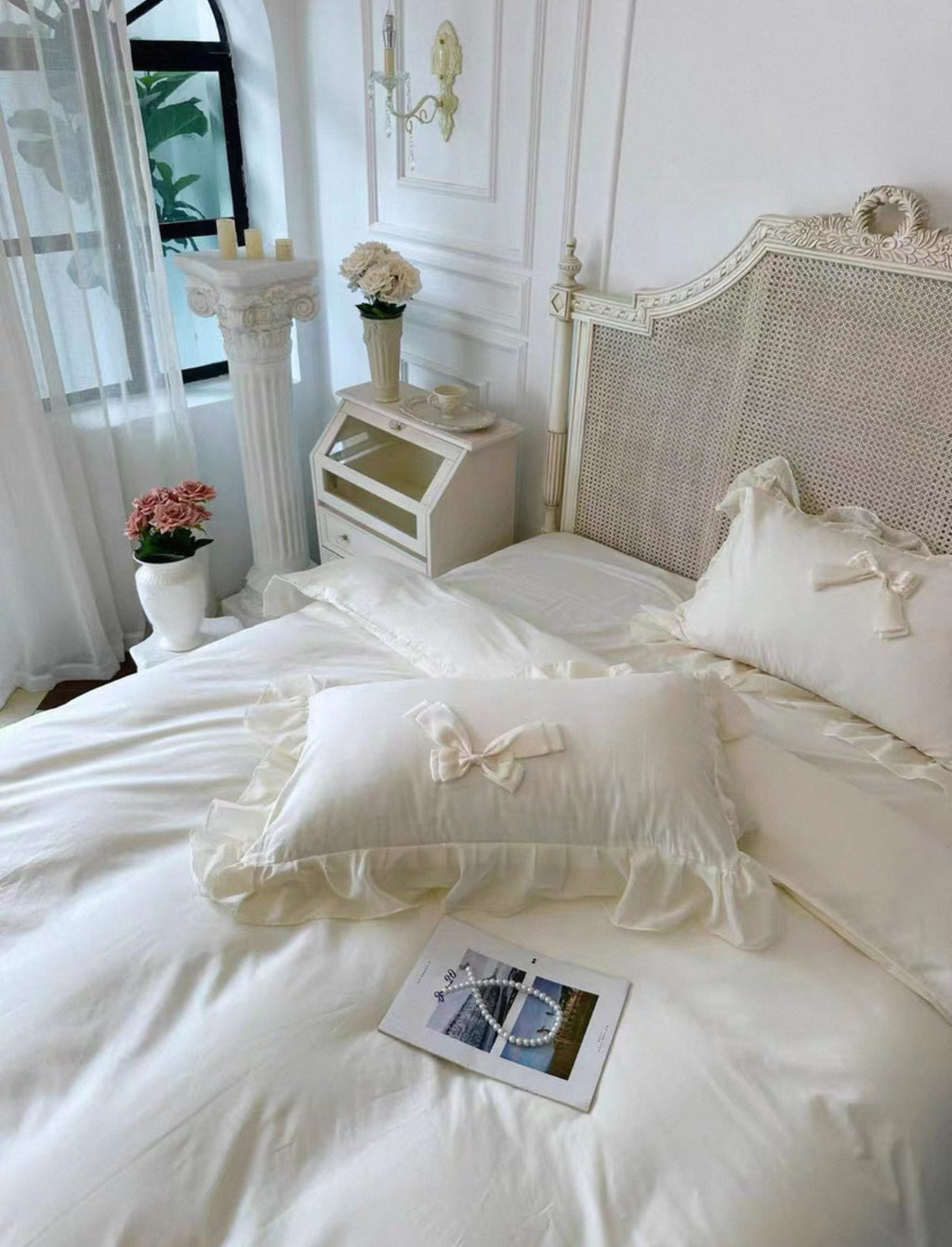 Cream Ruffle Princess Bedding Set