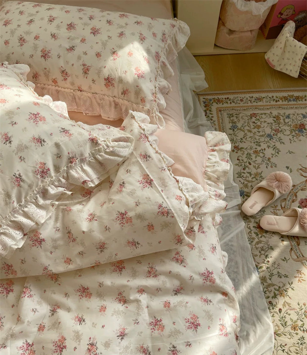 Pink Floral Duvet Cover Set