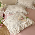 Dusty Rose Floral Cotton Comforter – Lightweight with Ruffles