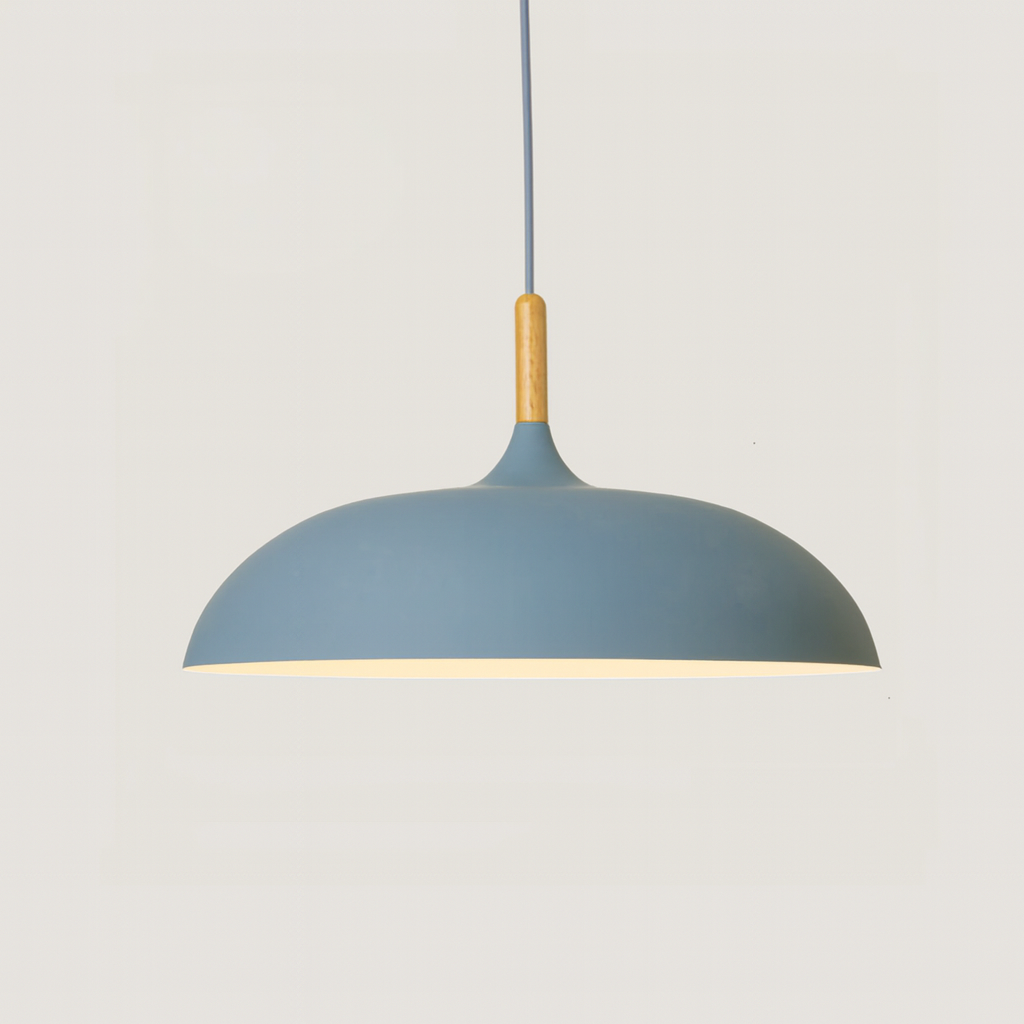 Soft Pastel Palette Pendant Lights in Metal & Wood - Final Sale