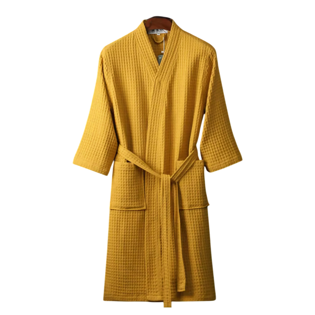 Women's Cotton Bathrobe - Quick-Dry & Absorbent Waffle Weave
