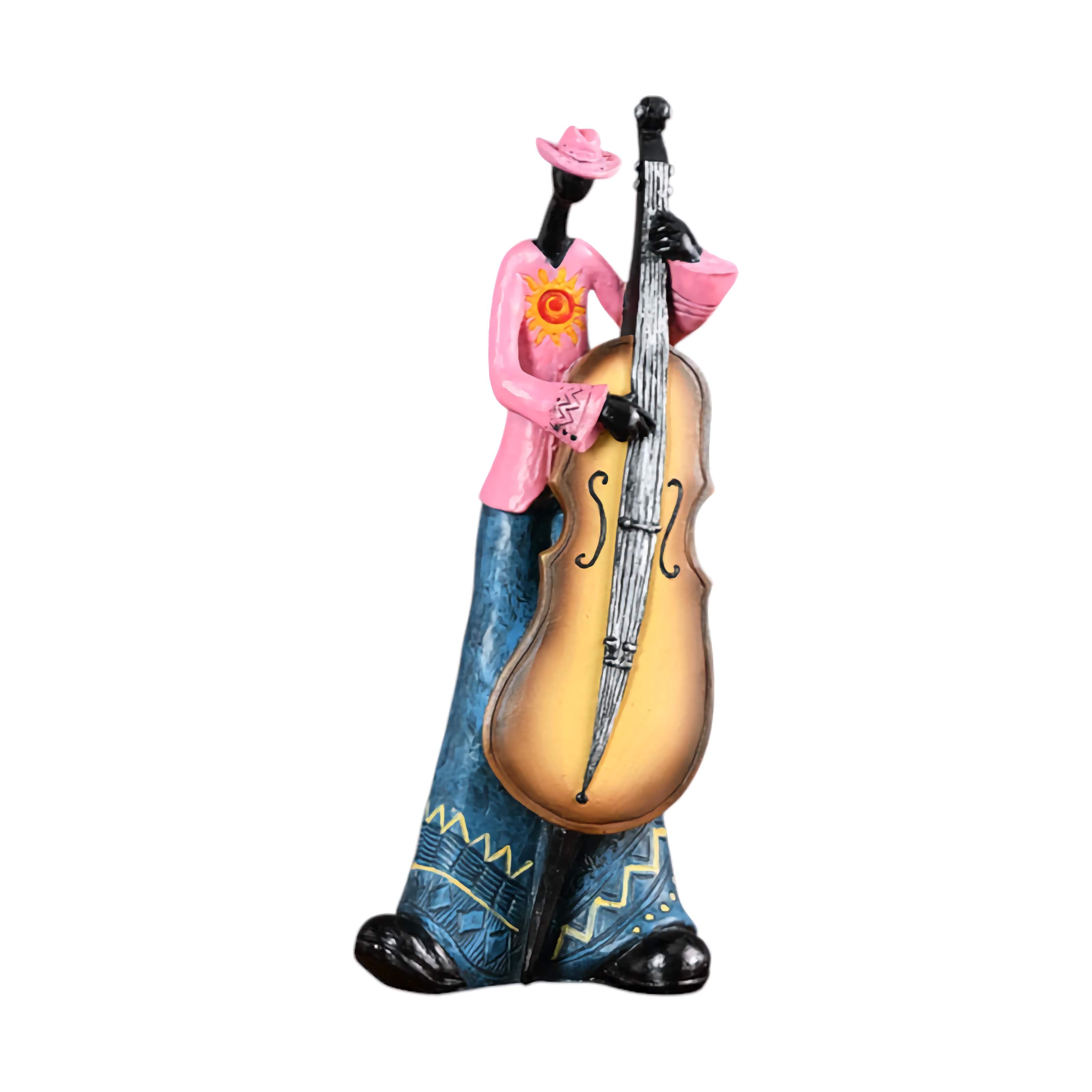 Swingtone Jazz Band Musician Figurine Burning Bass