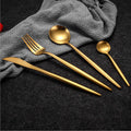 Matte Gold Silverware Set - 18/10 Stainless Steel Flatware