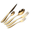 Valente Gold Silverware Set – Brushed Flatware
