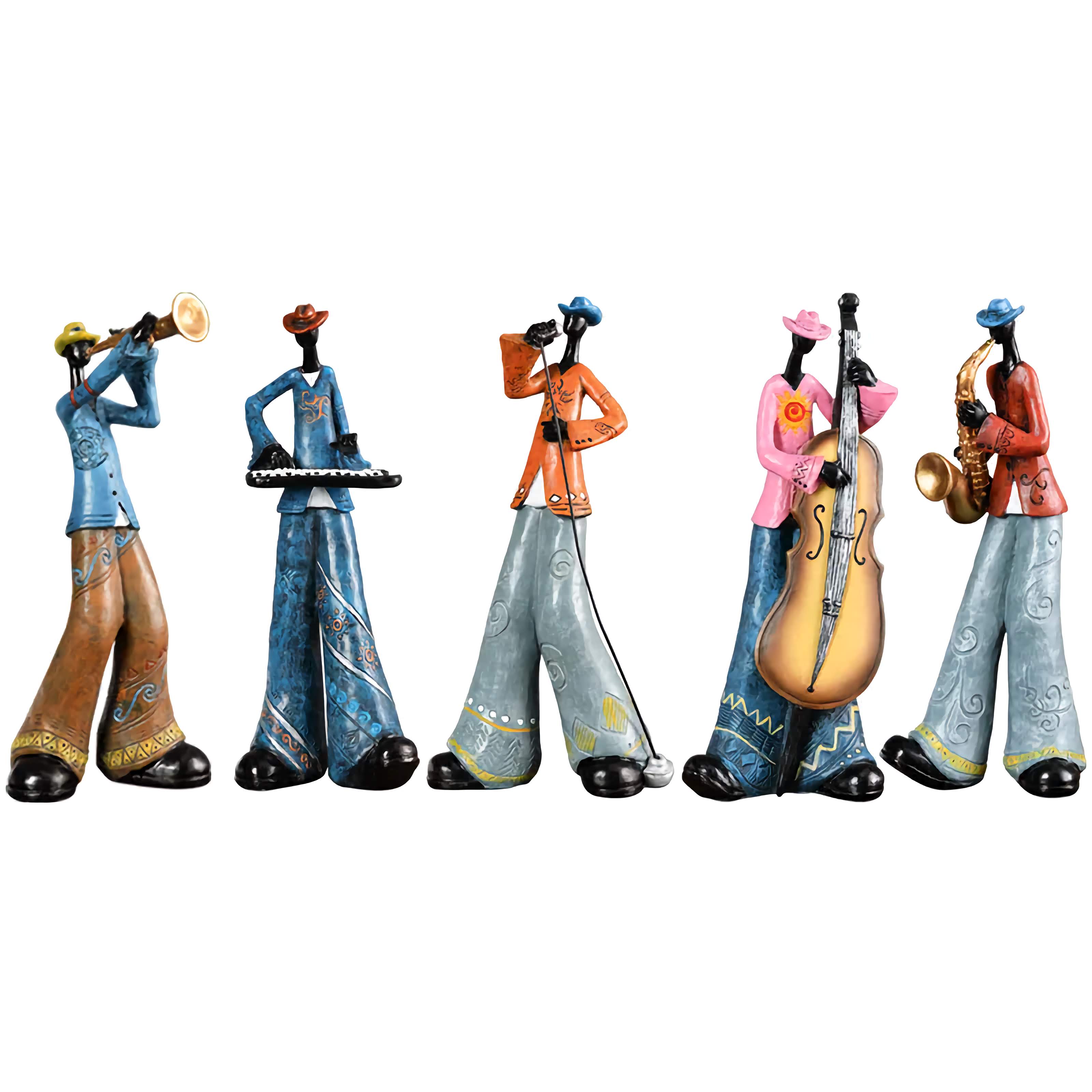 Swingtone Jazz Band Musician Figurine Complete Set of 5