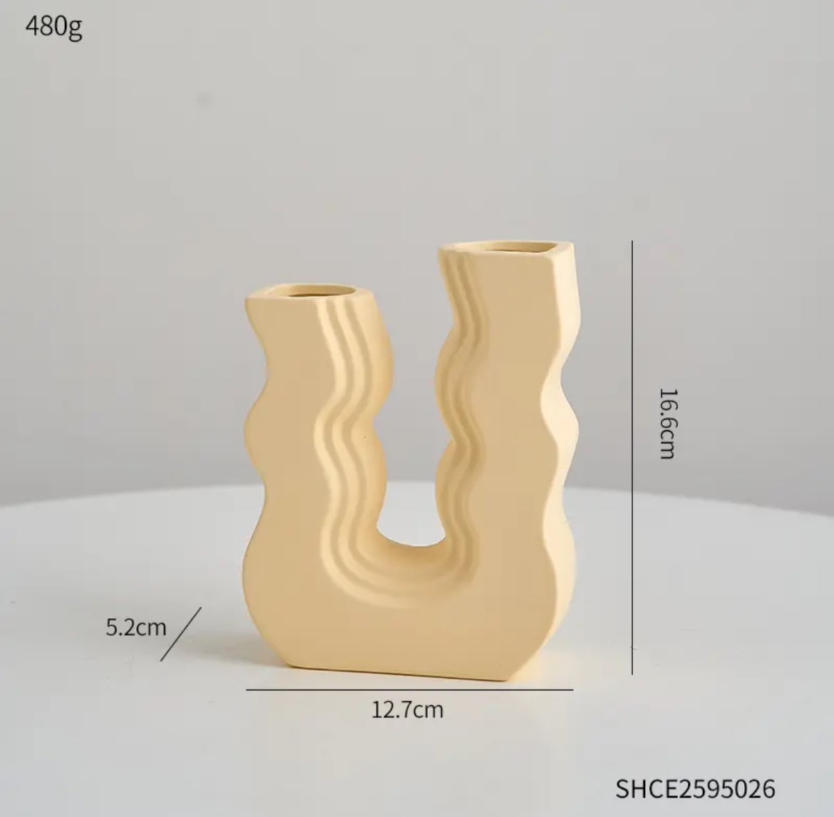 Luna Vase Tan Small