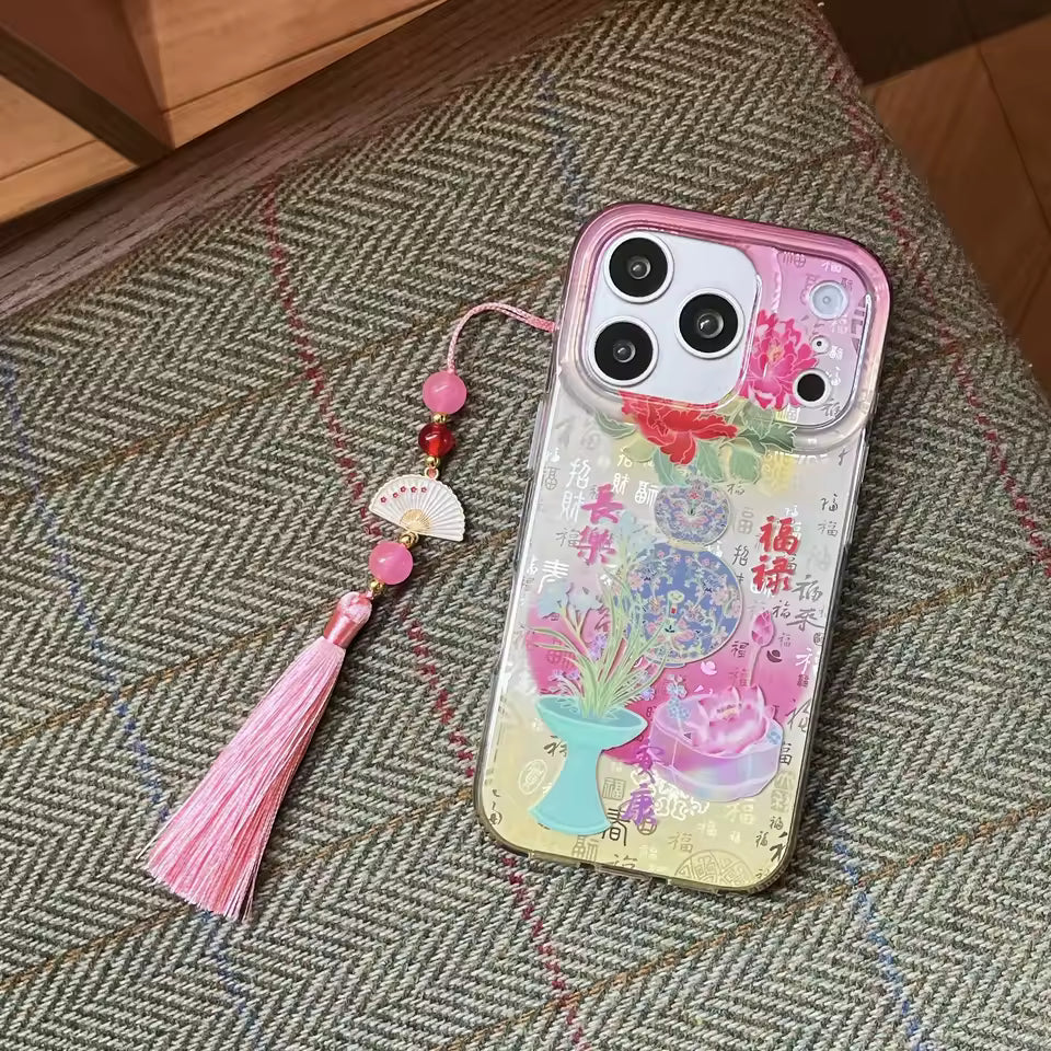Asian Aesthetic Floral iPhone Case