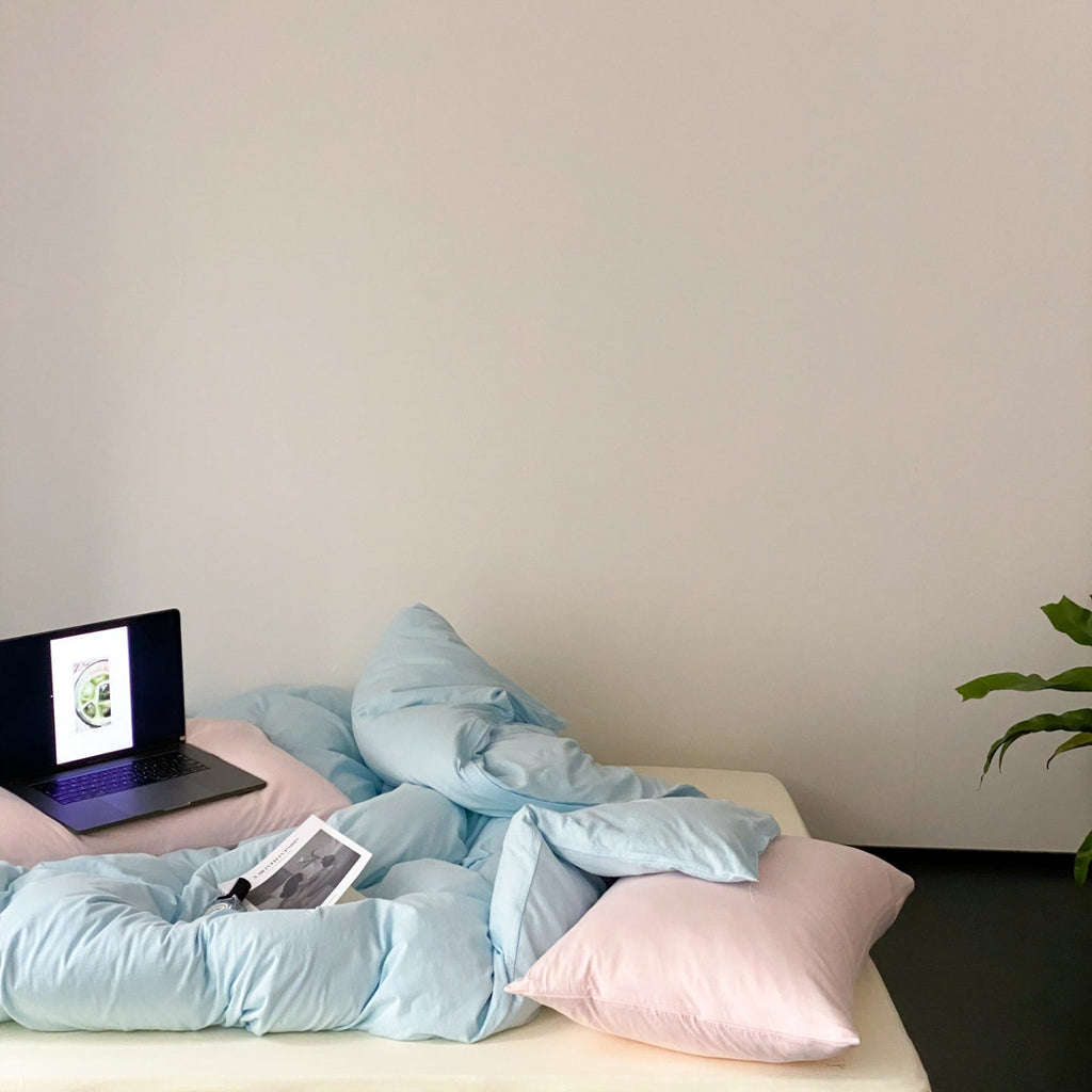 Everyday Contrast Cotton Jersey Bedding Set