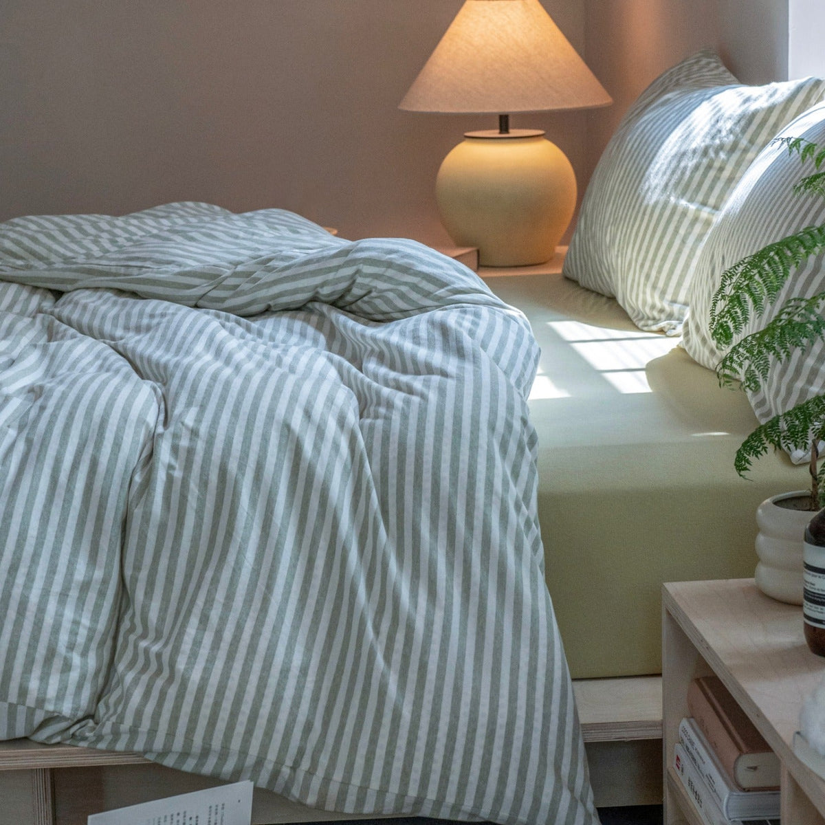 Everyday Stripe Cotton Jersey Bedding Set