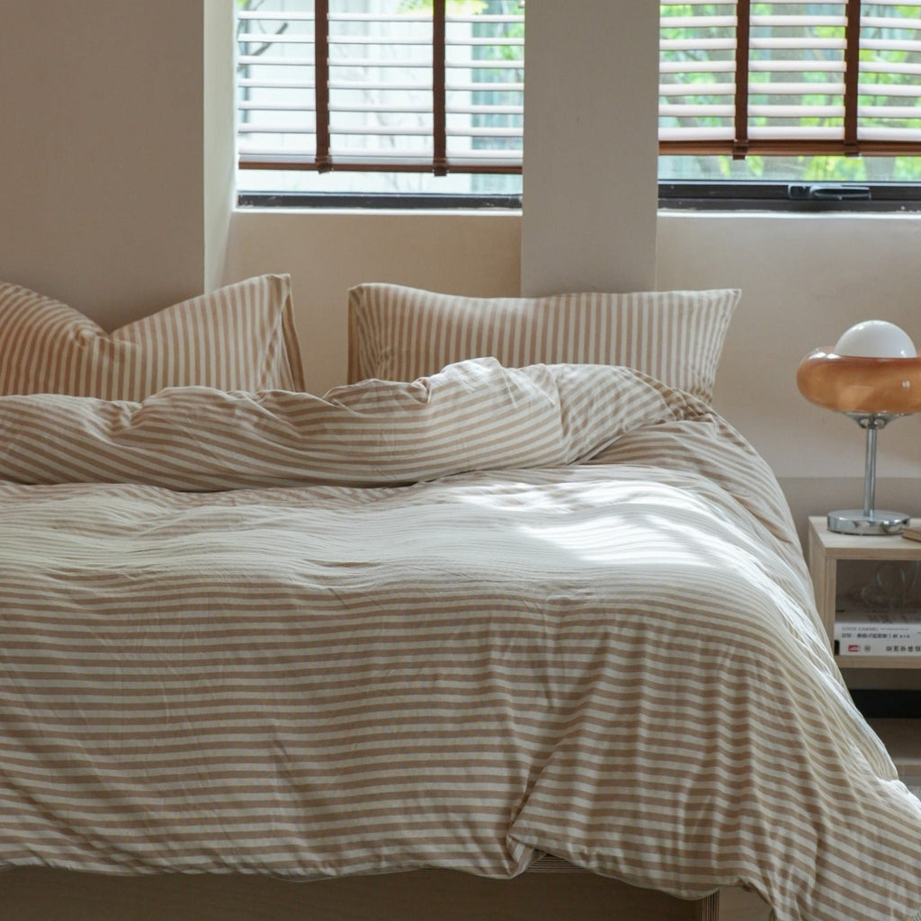 Everyday Stripe Cotton Jersey Bedding Set