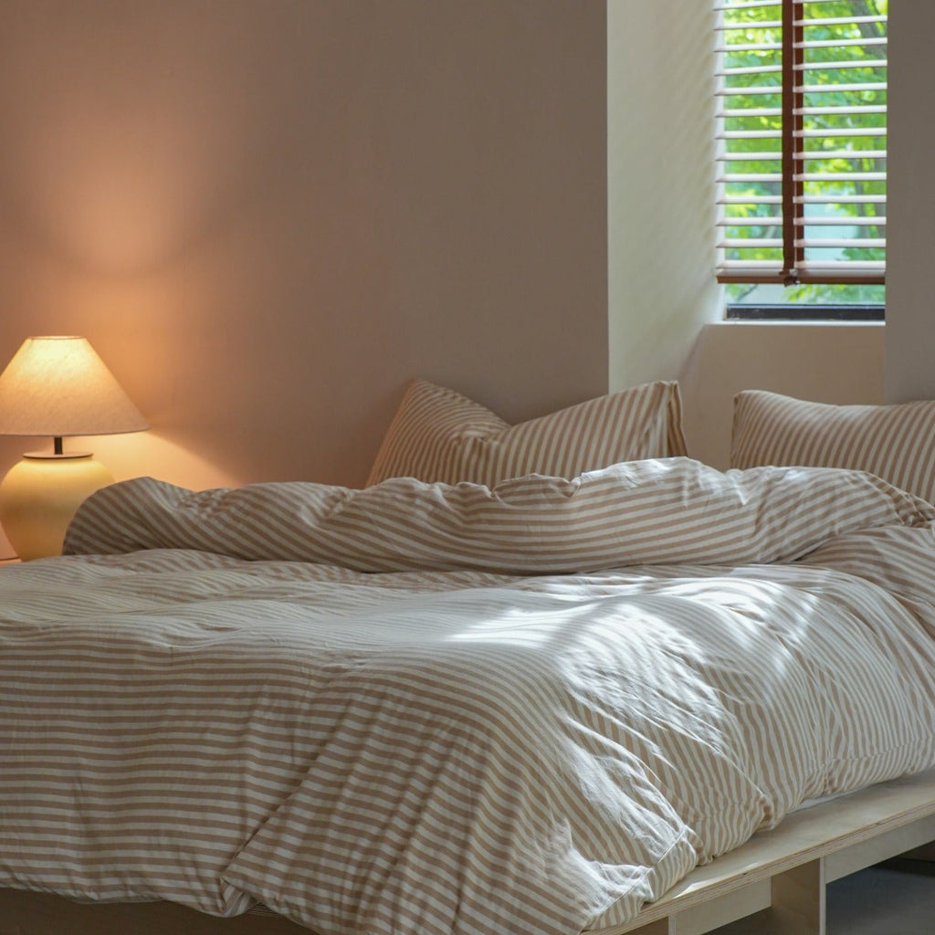 Everyday Stripe Cotton Jersey Bedding Set