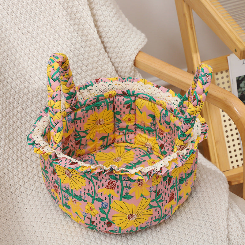 Baby Girls Fabric Flower Basket Sunny Meadows