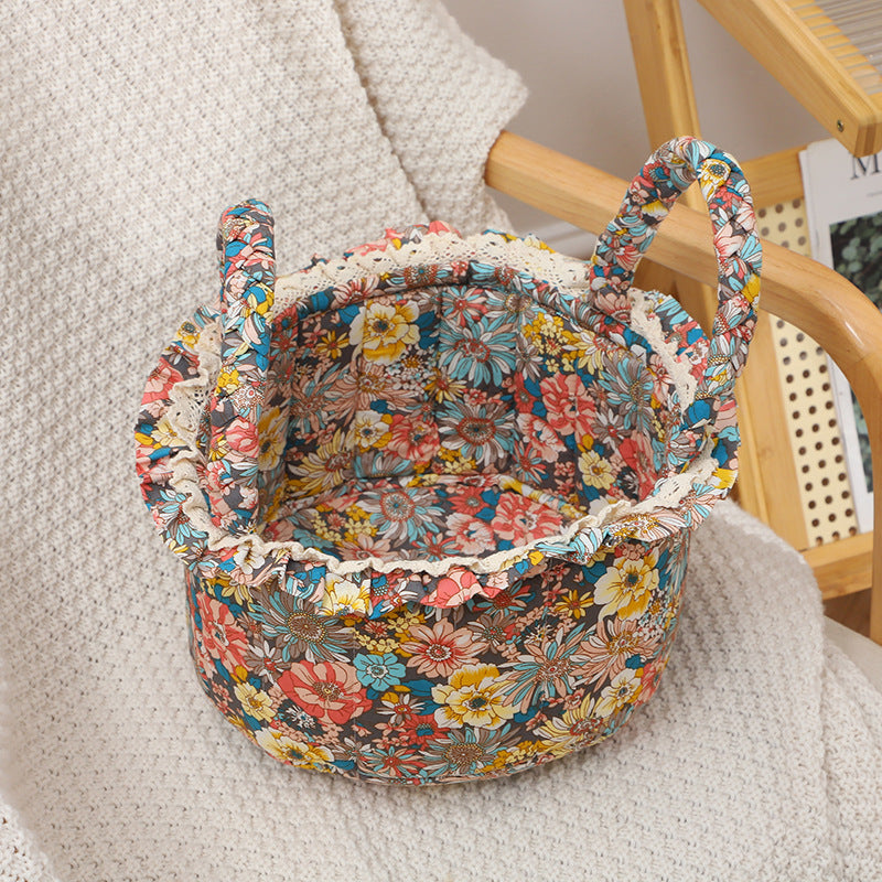 Baby Girls Fabric Flower Basket Wildflower Waltz