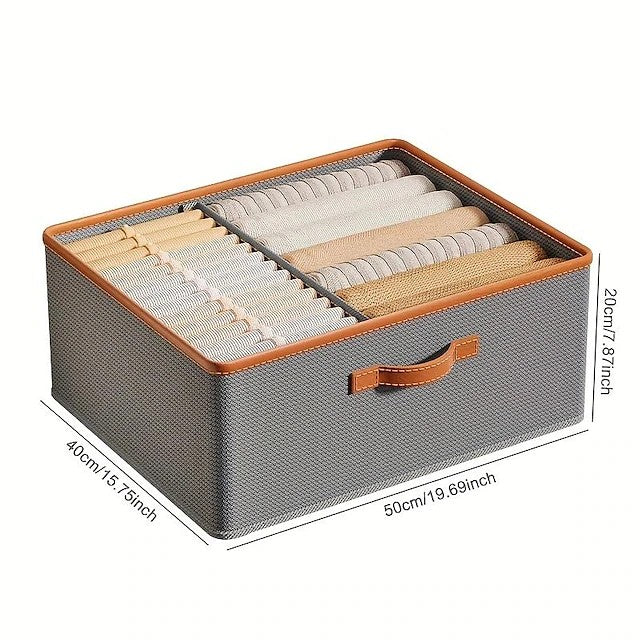 Stackable Closet Storage Bin With Dividers