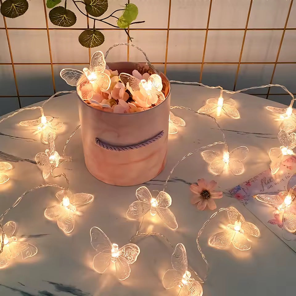 Butterfly LED String Lights White